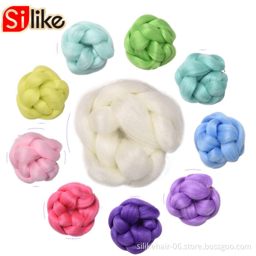 Wholesale  high quality raw material ombre jumbo braid  24inch 100g 10colors  glowing synthetic hair extension synthetic hair